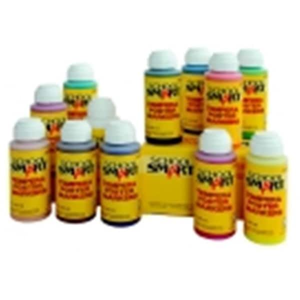 School Smart Non-Toxic Poster Marker Tempera Paint Set With 0.38 in. Dauber Tip - Assorted Color; Set - 12